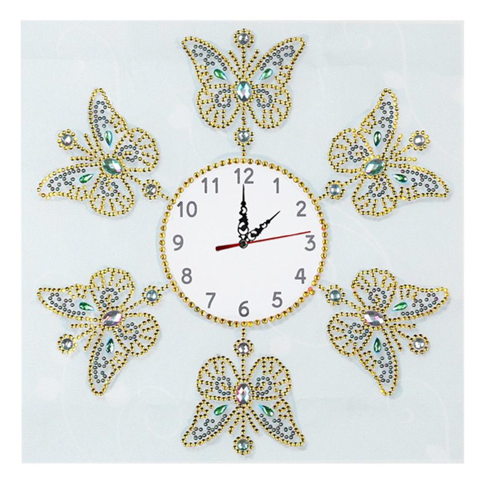 DIY Butterfly Special Shaped Diamond Painting Cross Stitch Clock Home Decor