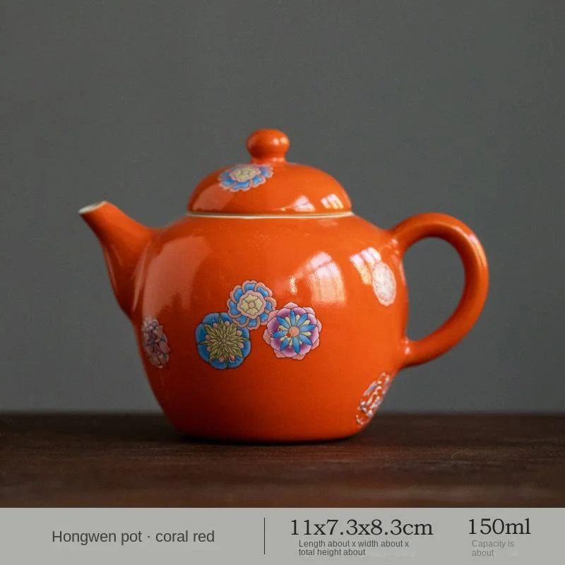 Three Flavor Ceramic Teapot Kung Fu