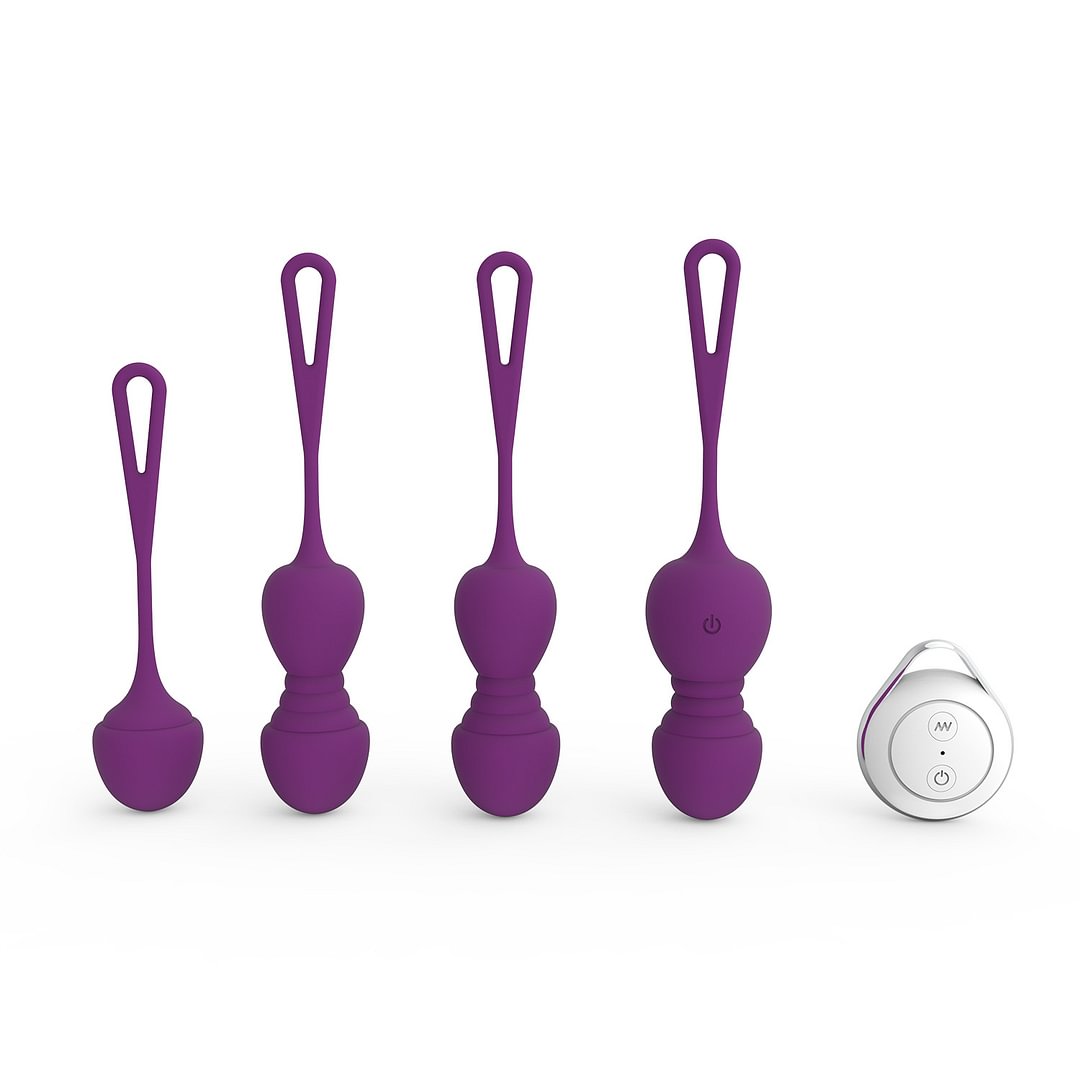 4 PCS Kegel Training Set  Wireless Remote Control Vibrating Egg 