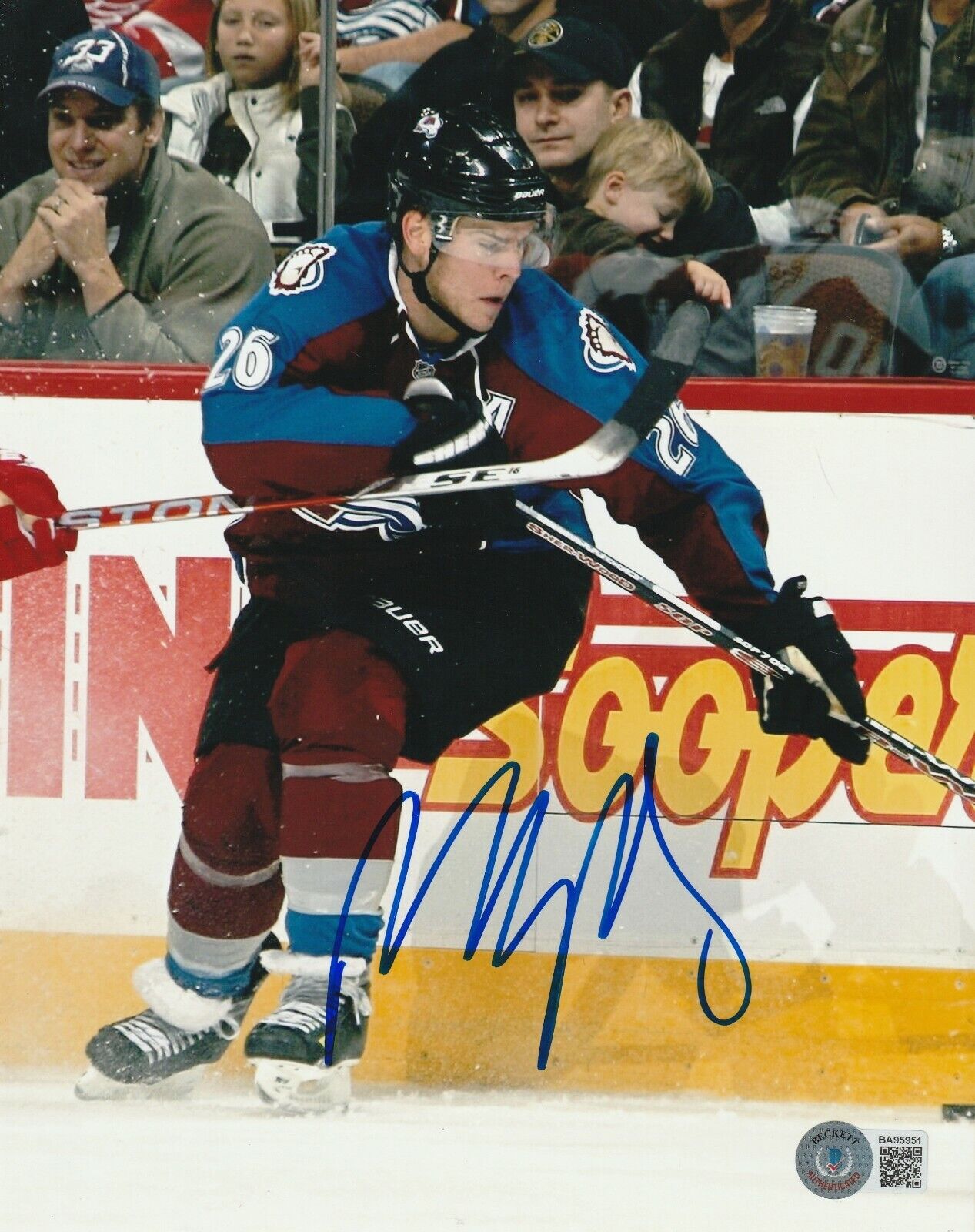 PAUL STASTNY Signed Colorado AVALANCHE 8x10 Photo Poster painting with Beckett COA (BAS)