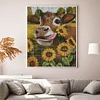 >SALE<Full Embroidery Eco-cotton Thread 11CT Printed Cow Cross Stitch Kit 40x50cm
