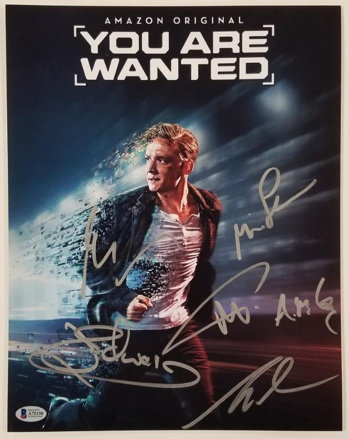 YOU ARE WANTED Cast (6) Signed 11x14 Photo Poster painting Schweighofer Lara B~ Beckett BAS COA