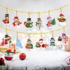 12Pcs Acrylic Christmas Hanging Diamond Painting Art Kits for Christmas Tree