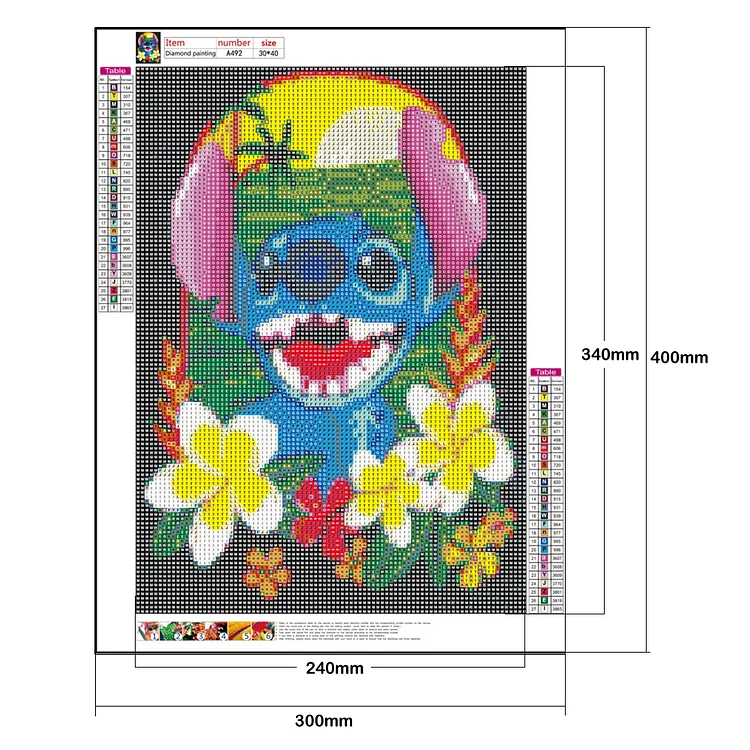 Stitch - Full Drill - Crystal Diamond Painting(30*40cm)-584848.04