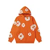 Unisex Denim Tears Loose Cotton Pattern Printed Hoodie Sweatshirt