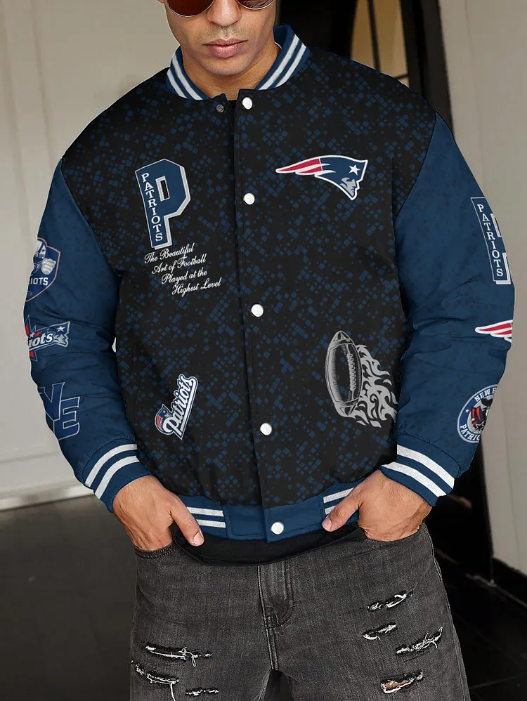 New England Patriots  National Football League 2024 Make Your Mark Unisex Varsity Jacket