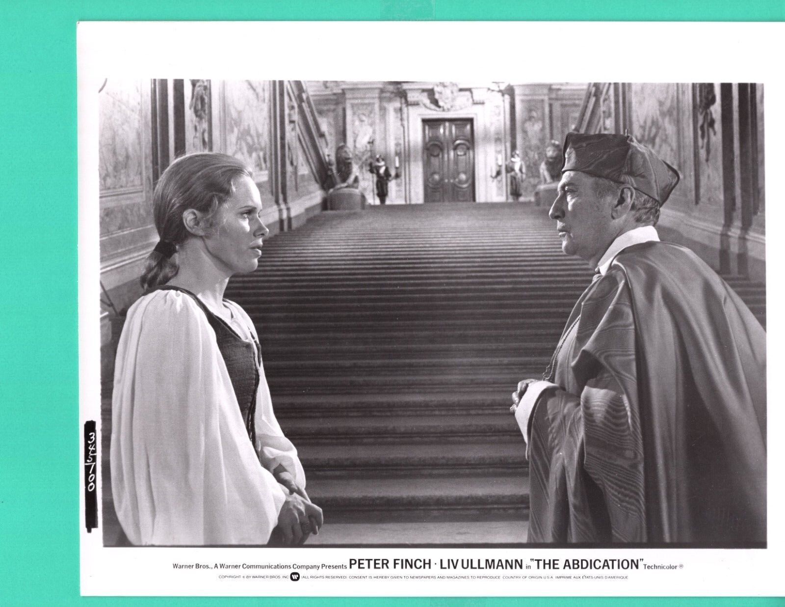 PETER FINCH LIV ULLMANN 1974 Movie Promo Photo Poster painting 8x10 The Abdication