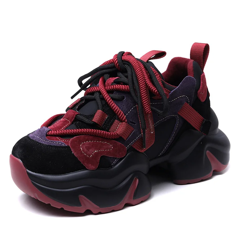 Yyvonne Color Old Dad Shoes In The Autumn And Winter 2025 New Thick Soles Light Casual Sneakers Warm Plus Velvet Cotton Shoes