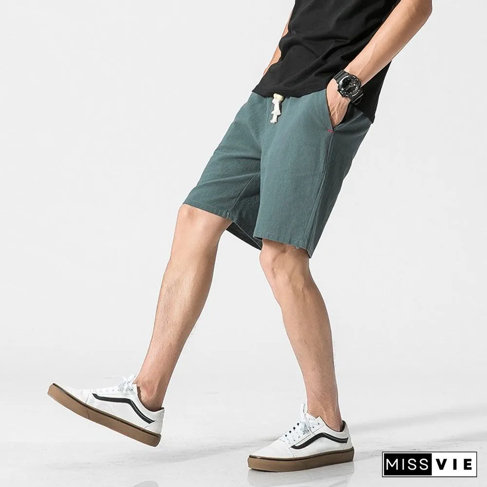Cotton-Blend Casual Pants
