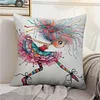 Quirky Girl Stamped Cross Stitch Pillow Cover Kit 11CT 3-Strand DIY Embroidery 45x45cm with Zipper tapestrymarket