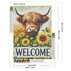 Diamond Painting-DIY Full Round Drill Sunflower Highland Yak