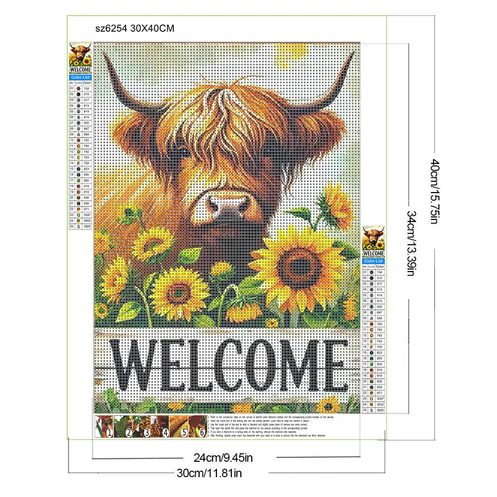 Diamond Painting - Full Round Drill - Sunflower Yak(Canvas|30*40cm)