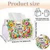 (24cm)Diamond Art Tissue Box DIY PU Napkin Cover for Home Decoration(summer drinks)