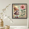 Diamond Painting -DIY Full Square Drill Fresh Flower Girl(35*35CM)