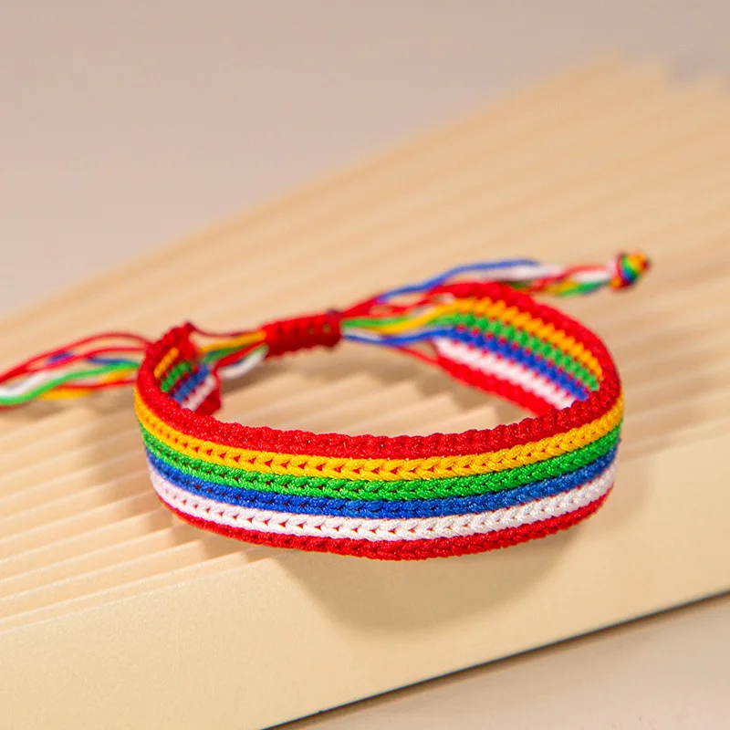 Colorful braided rope bracelet