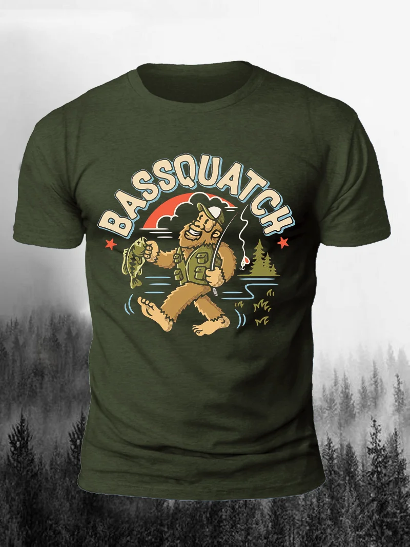 BASSQUATCH Orangutan Print Short Sleeve Men's T-Shirt in  mildstyles