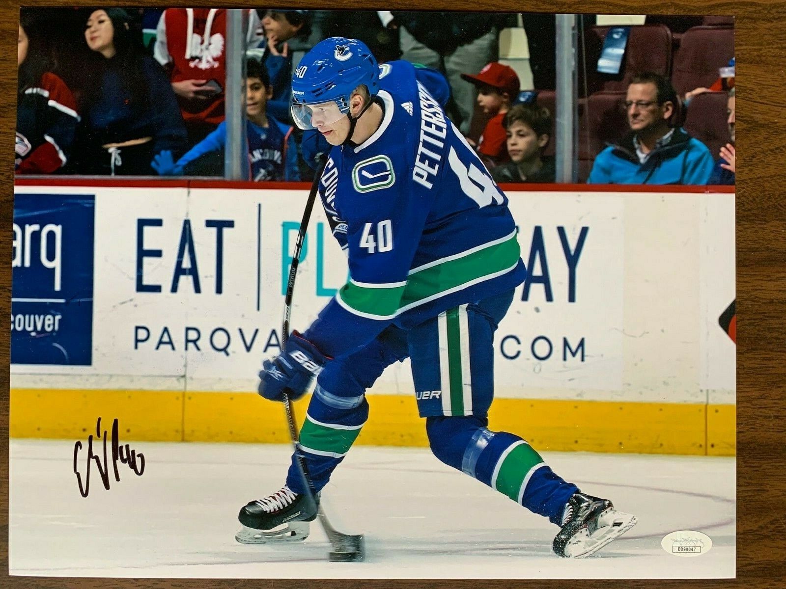 Vancouver Canucks Elias Pettersson Signed Autographed 11x14 Photo Poster painting JSA COA