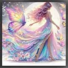 Butterfly Dress Girl-11CT Stamped Cross Stitch 40*40cm tapestrymarket