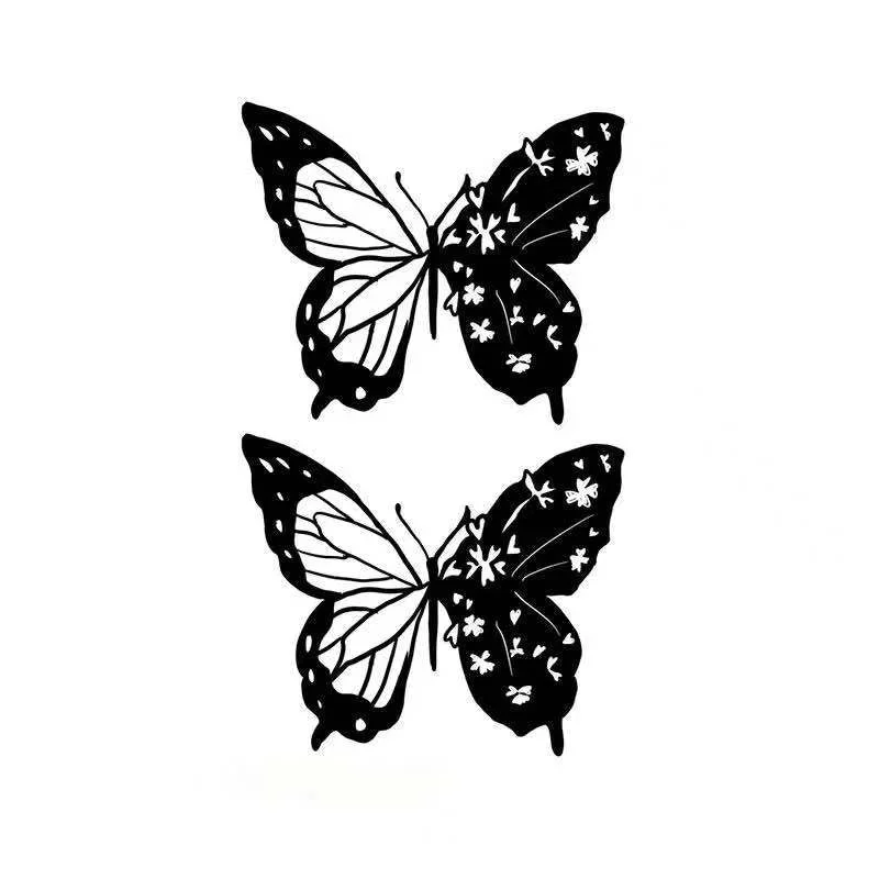 Black Butterfly Temporary Tattoo Stickers Arm Wrist Body Art Waterproof Fake Tattos New Design Animal Tatoos Flash Decals