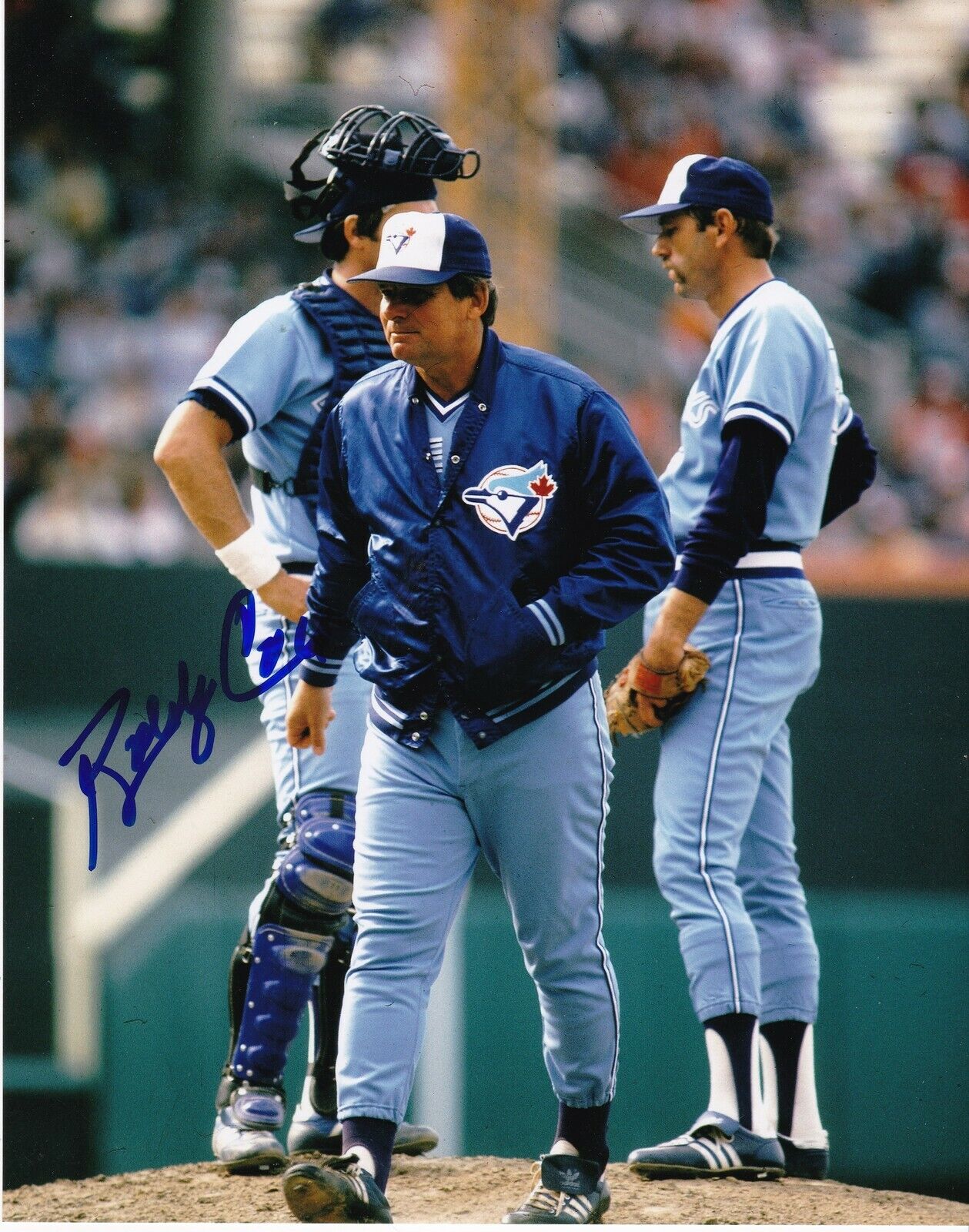 BOBBY COX TORONTO BLUE JAYS ACTION SIGNED 8x10