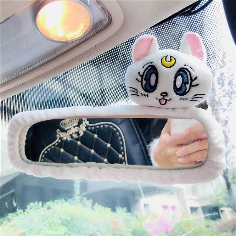 White/Pink/Blue Sailor Moon Car Interior Mirror Cover SP13678