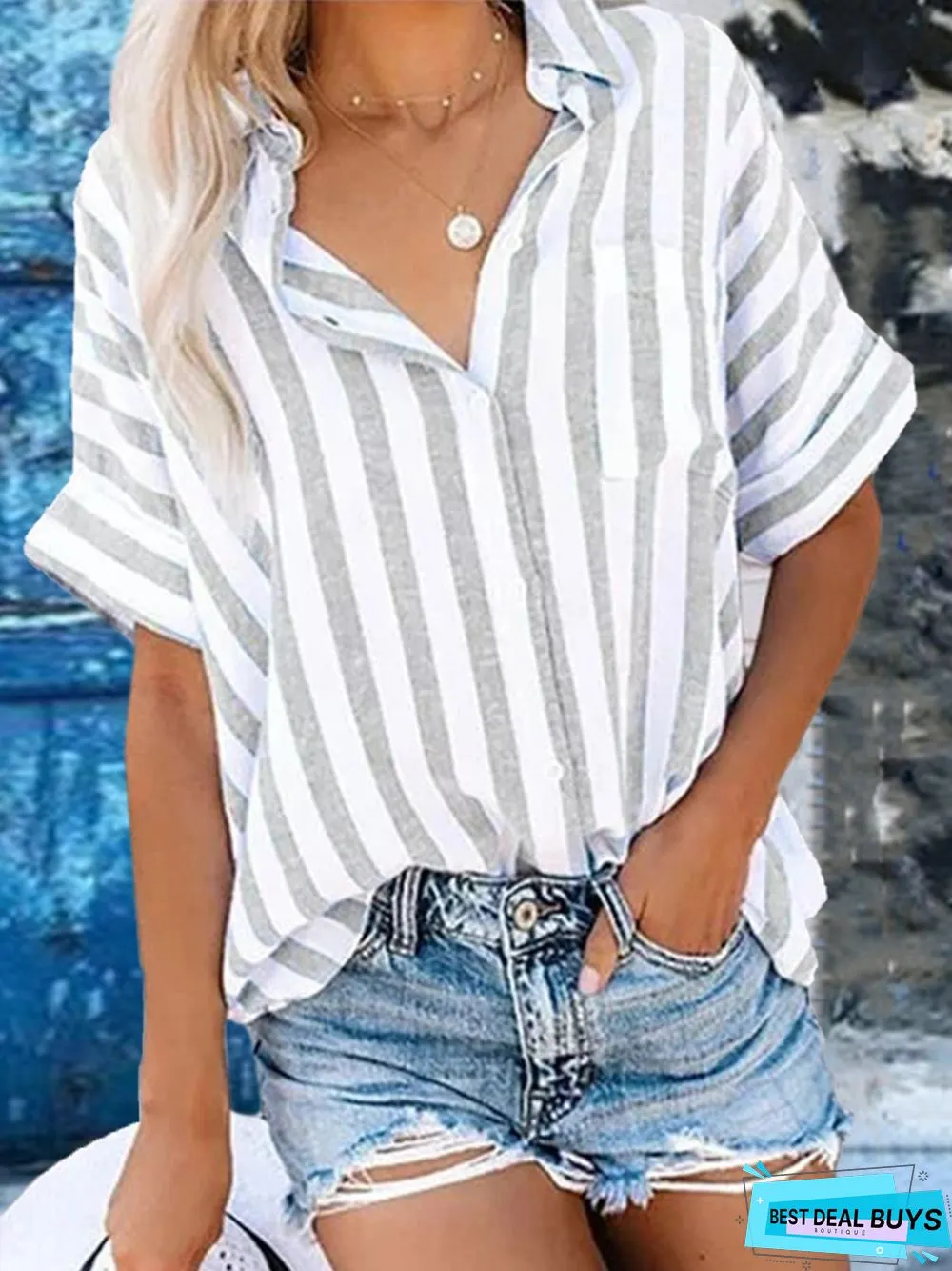 Buttoned Down Work Daily Striped shirt