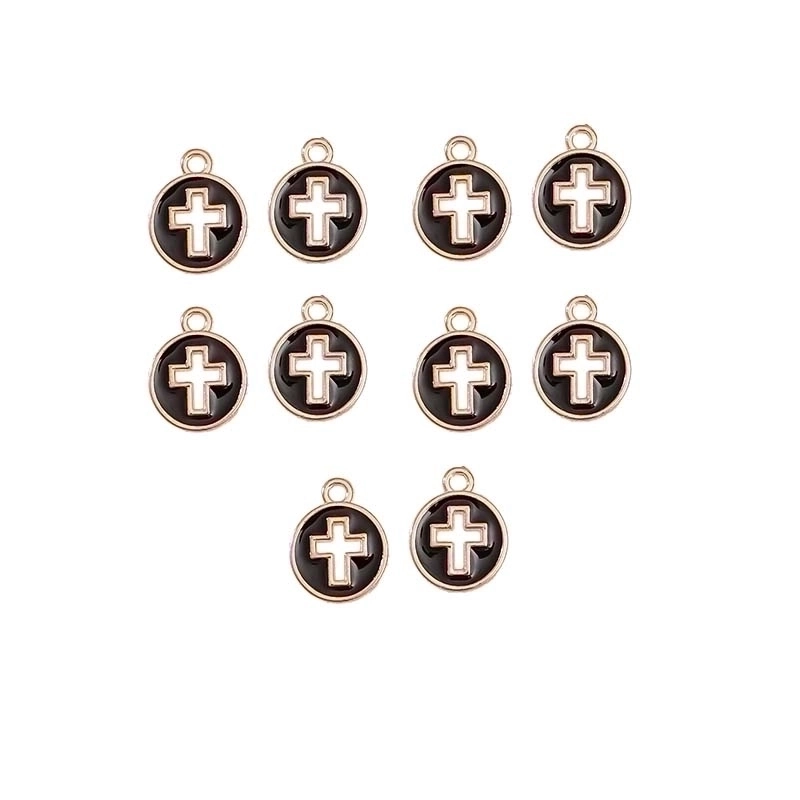 10 Pcs/Package 16.6*19.9Mm 21.5*15.9Mm Aluminum-Magnesium Alloy Kc Gold Cross Jewelry Accessories Pendant