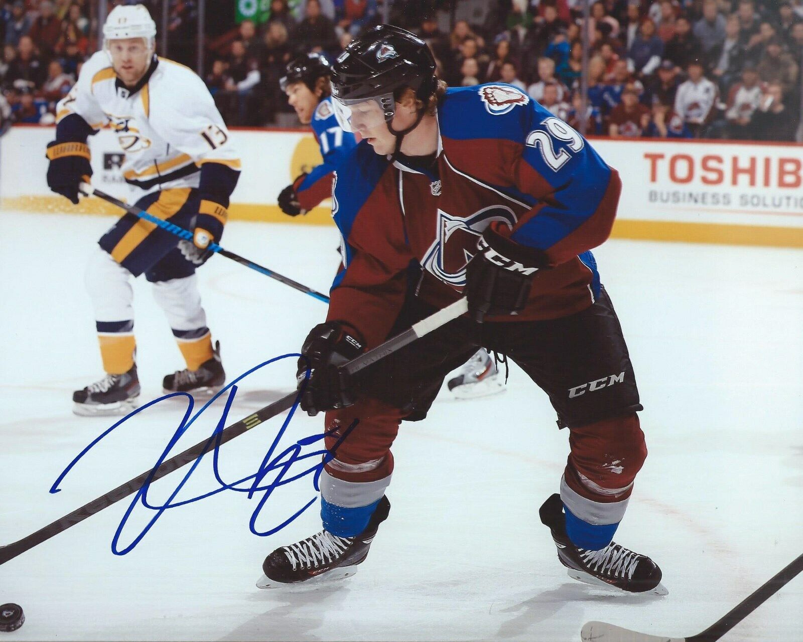 Nathan MacKinnon Signed 8x10 Photo Poster painting Colorado Avalanche Autographed COA V