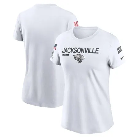Women's Jacksonville Jaguars   White 2024 Salute To Service Legend Performance T-Shirt