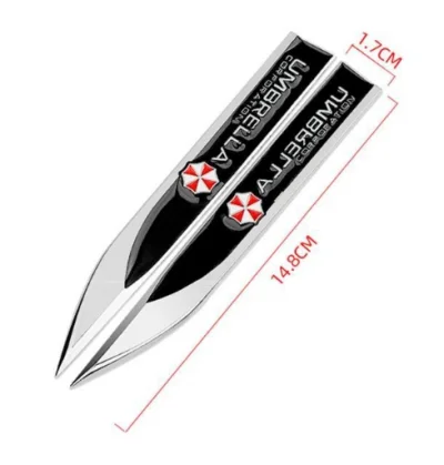 Blade Metal 3D Car Logo Side Label Car Sticker