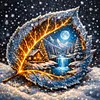Diamond Painting -DIY Round Drill Winter Leaves(40x40cm)