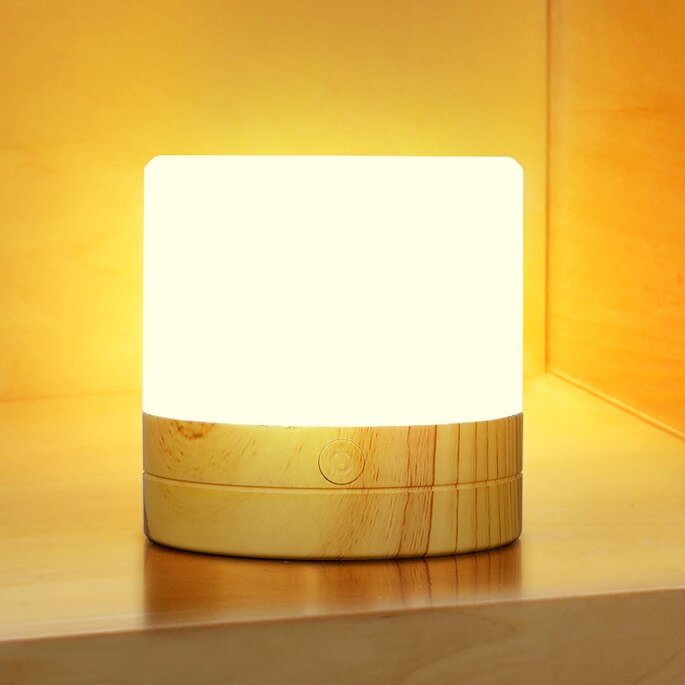 Colorful Atmosphere Light USB Night Light Touch Charging Outdoor Portable LED Night Lamp Remote Control Switch Kid's Room Lights