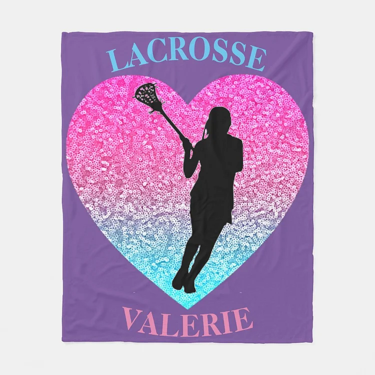 Personalized Lovely Lacrosse Blanket for Comfort & Unique | BKKid42[personalized name blankets][custom name blankets]