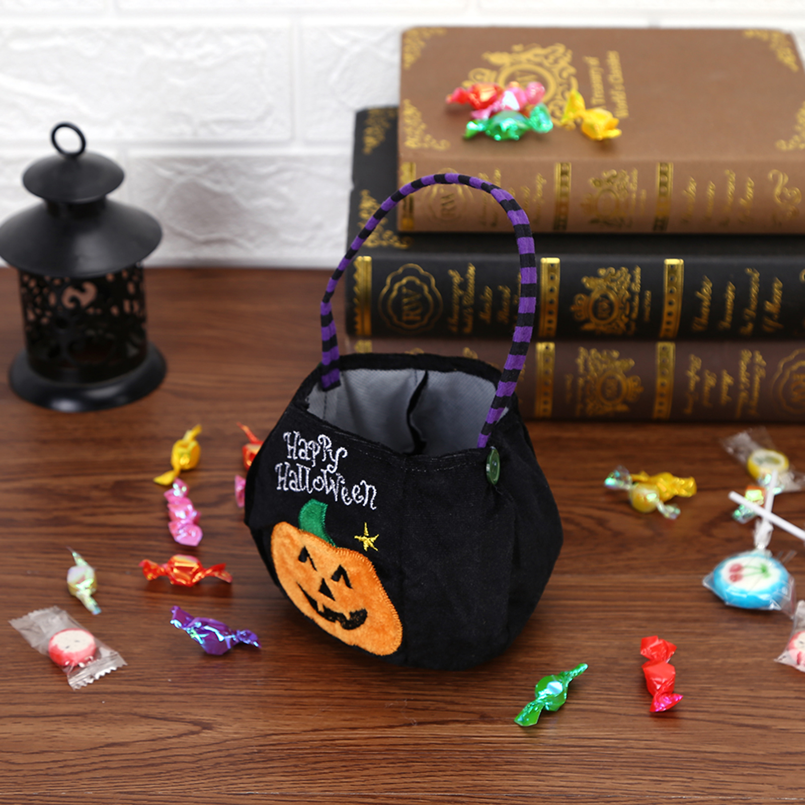 

Halloween Candy Bags Trick or Treat Goodies Buckets Gift Pouch with Handle, 501 Original