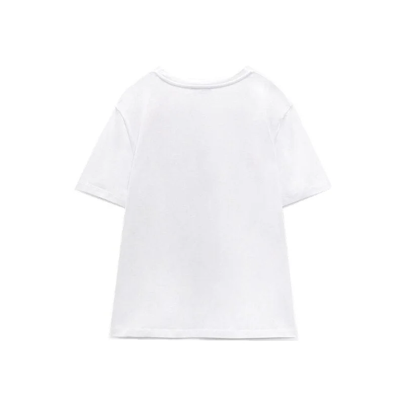 2021 Summer Fashion Girls Embroidery T-shirt Women O-Neck Short Sleeve Tees Female Casual Tops