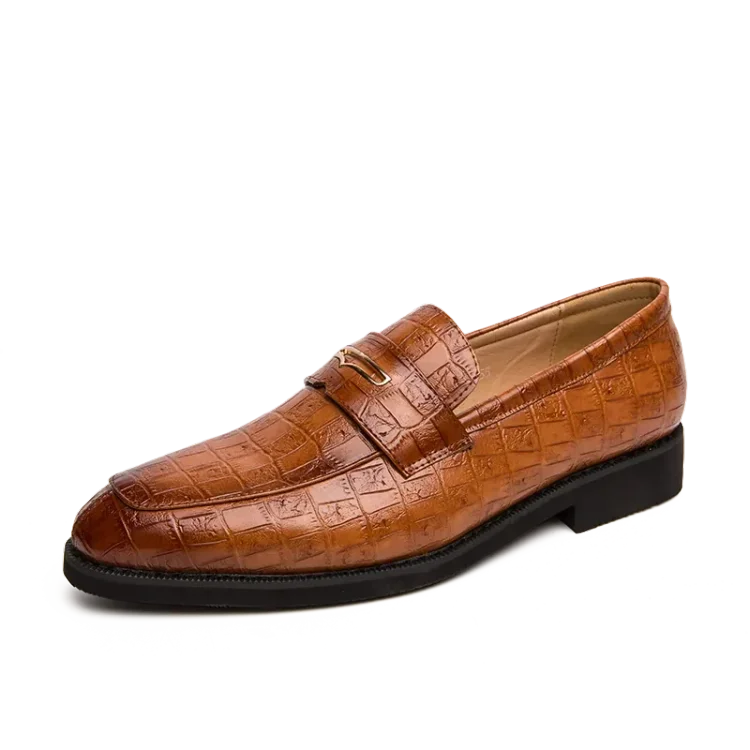 Gregorysupply 2025 Men's Shoes Leather Men's Casual Shoes Business Official British Luxury Men's Lefu Shoes Men's Red Large Sizes 38-48