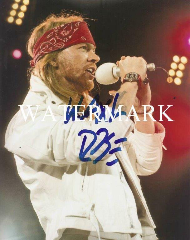 REPRINT - AXL ROSE Signed Guns N Roses Singer 8 x 10 Glossy Photo Poster painting Poster RP