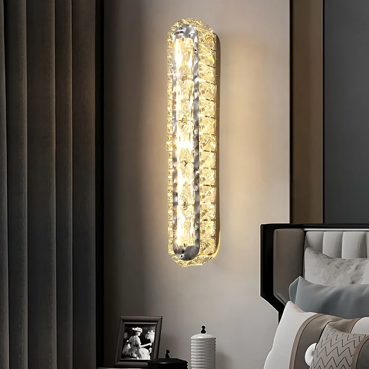 Double Strip Three Step Dimming Light LED Crystal Modern Wall Lamp Wall Sconce Lighting - Appledas