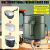 Aluminum Alloy Lunch Boxes Pot W/ Handle Metal Lunch Box for Camping and Travel