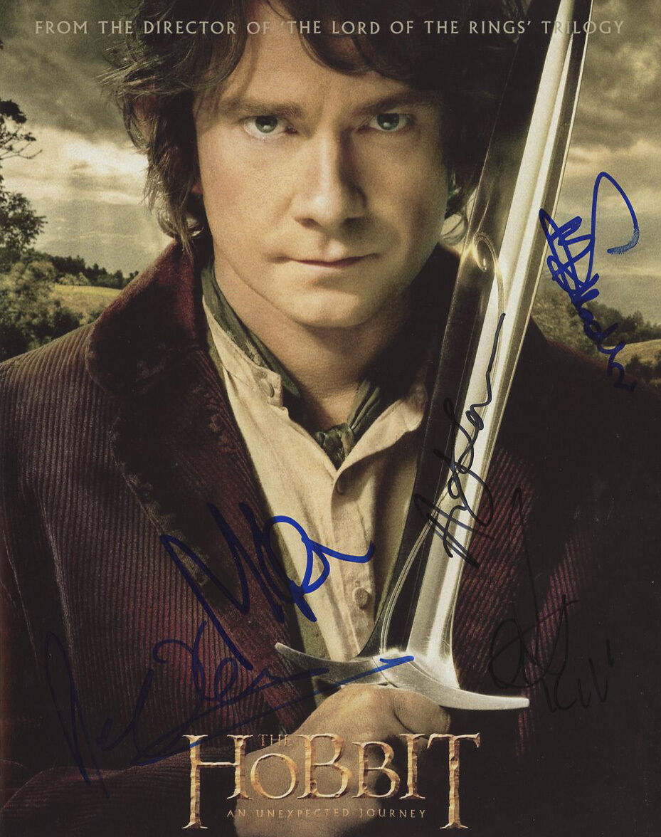 THE HOBBIT signed 11x14 Photo Poster painting MARTIN MAN ANDY SERKIS AIDAN TURNER + 2