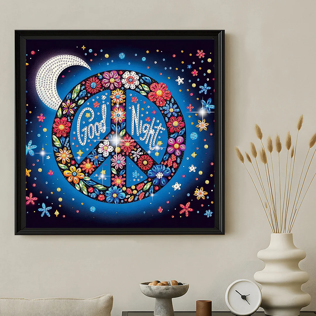 Diamond Painting - Partial Special Shaped Drill - Good Night Peace(Canvas|30x30cm)