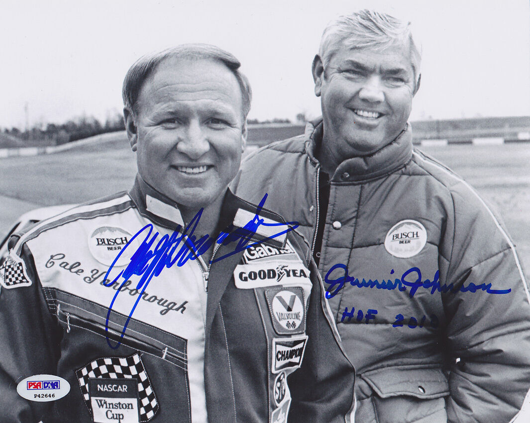 Cale Yarborough & Junior Johnson DUAL SIGNED 8x10 Photo Poster painting PSA/DNA AUTOGRAPHED