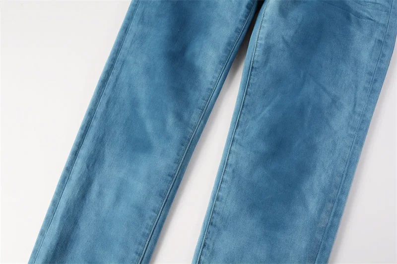 Purple Fashion Jeans 9106