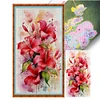 Red Lily Flower-14CT Stamped Cross Stitch 25*45cm/9.84*17.72in