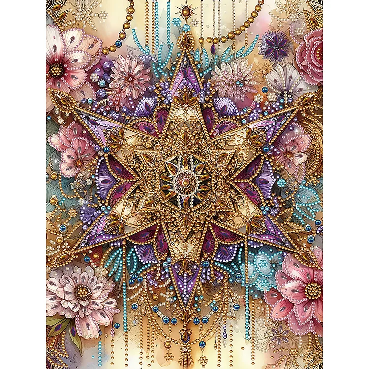 Partial Special-shaped Diamond Painting - Jewelry Floral Stars 30*40CM
