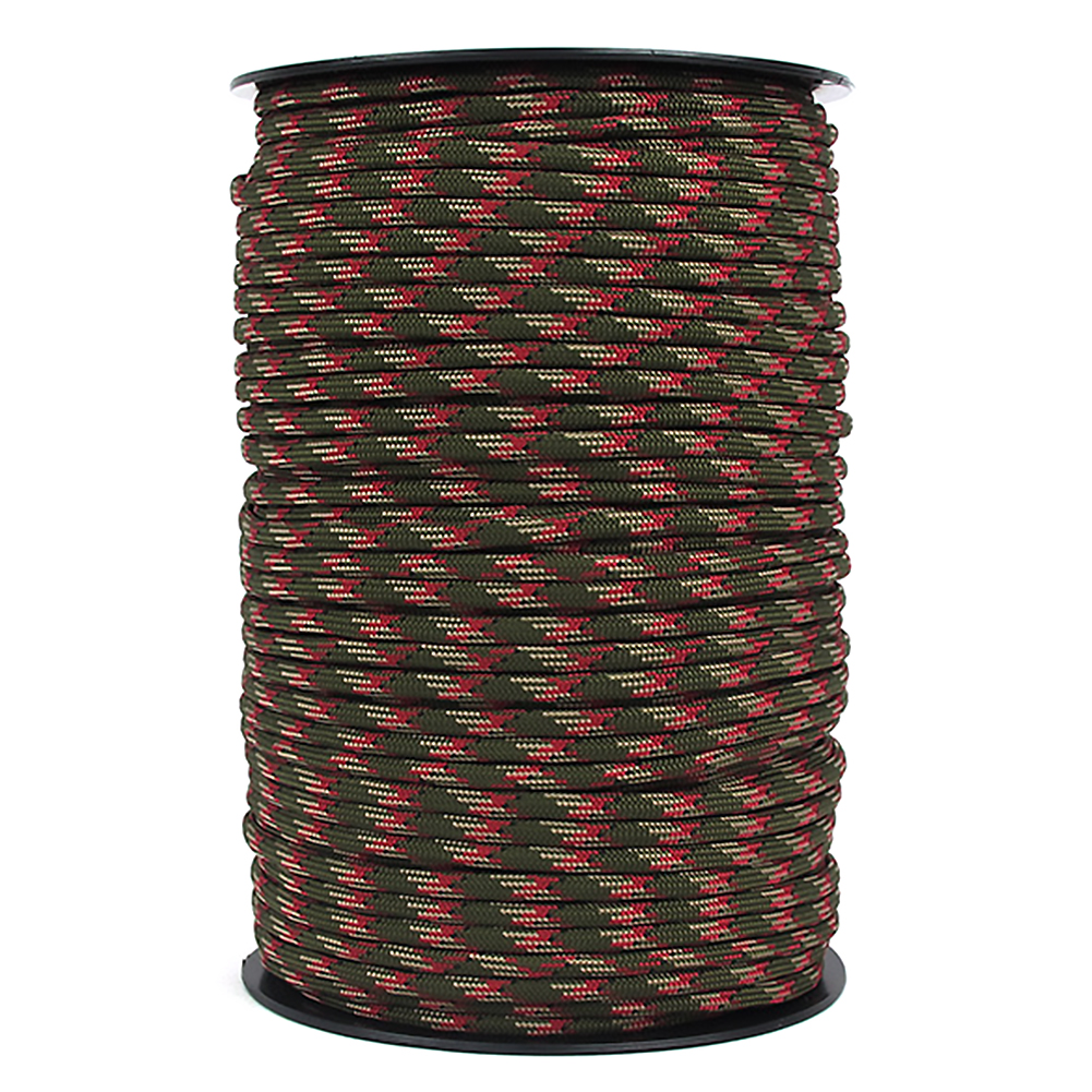 

100m 9-Core Paracord Rope Camping Survival Tent Roll Lanyard (Forest Camo, 501 Original