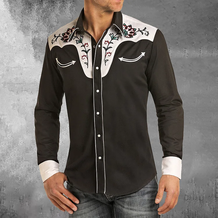 Men's casual  western denim shirt