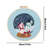 【Limited Stock Sale】Christmas-DIY Embroidery Kit with Pattern Cotton Threads Needles Hoop 30*30cm/11.8*11.8in tapestrymarket