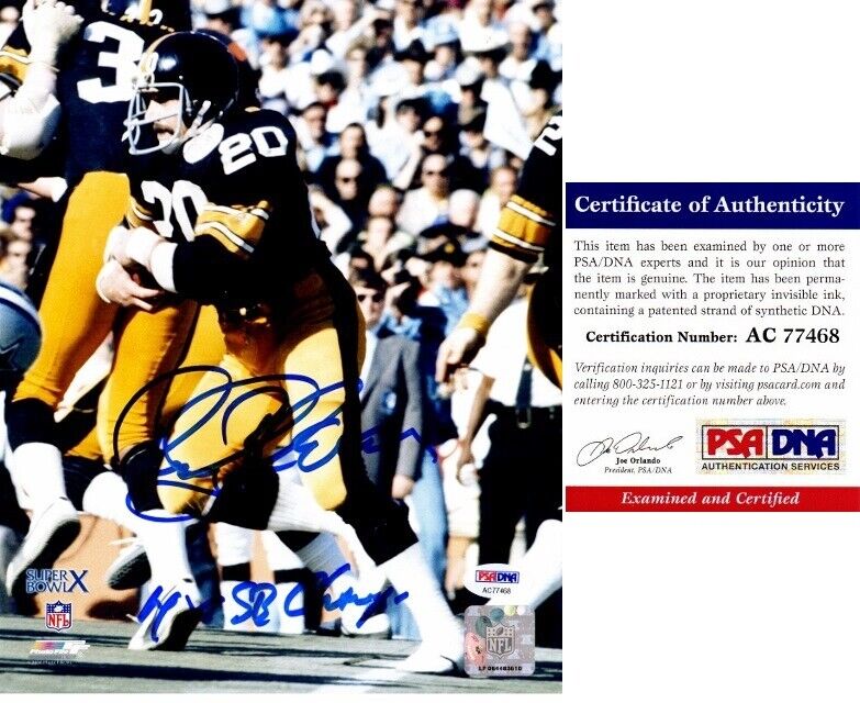 Rocky Bleier Signed Autographed Pittsburgh Steelers 8x10 inch Photo Poster painting PSA/DNA COA