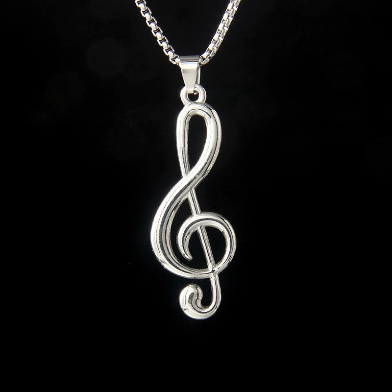 Musical Note Stainless Steel Necklace